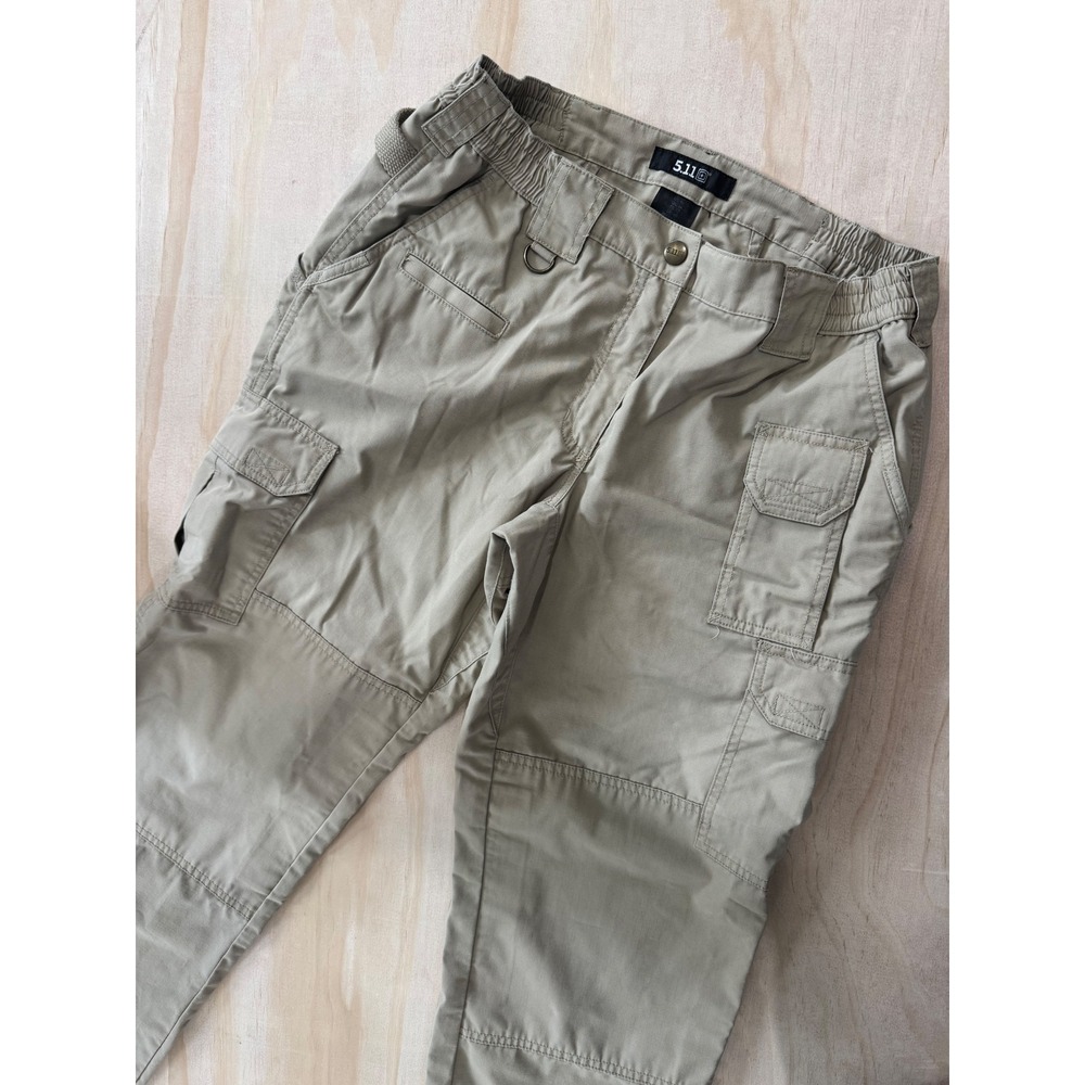 5.11 Tactical Cargo Pants Khaki Tan Ripstop Sz 10 Utility Hiking Workwear